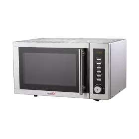   HAUSER MW-825 mikrohullámú sütő grill funkcióval, 900 W, 25 liter, digitális, 9 program, 11 fokozat, inox/szürke színű