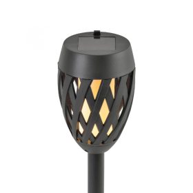   Home MX 200 napelemes kerti fáklya, 12 LED, automatikus, napelem és töltő, időjárásálló