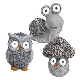   Home MX 639 napelemes kerti lámpa, gomba / bagoly / csiga, 2 db fehér LED, automatikus, akkumulátoros