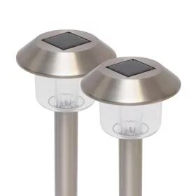   Home MX 762/2 napelemes kerti lámpa, 1 db színváltó LED, rozsdamentes fém, időjárásálló, automatikus, színes