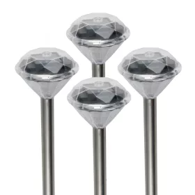   Home MX 802/4 napelemes kerti lámpa szett, 4 db, 1 db LED, fém és műanyag, automatikus, kristályszerű fej