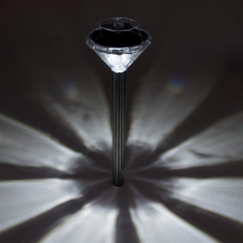 Home MX 802/4 napelemes kerti lámpa szett, 4 db, 1 db LED, fém és műanyag, automatikus, kristályszerű fej