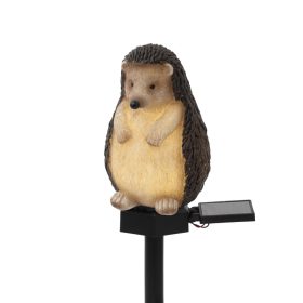   Home MX671S napelemes kerti sün lámpa, 1 db melegfehér LED, akkumulátor, műgyanta, leszúrható