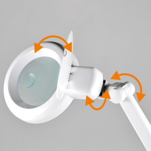 Home NKLL 06 LED-es nagyítós asztali lámpa, 30 hidegfényű LED, 6500 K, 400 lm, 3 dioptria nagyítás, 12 dioptria másodlagos lencse