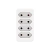 Home NV 24/WH hálózati elosztó, 4 EURO aljzat gyermekvédelemmel ellátva, max. 4 x 500 W, fehér