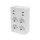 Home NV 4 USB tálcás USB-s elosztó, 4 földelt aljzat, 4 USB aljzat össz 2,4A, elforgatható csatlakozódugó, max.3680W