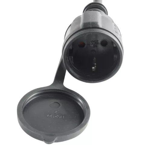 Home NV 7-20/GY hosszabbító, 20 m, H07RN-F 3G1,5 mm2 kábel, IP44 védelem, zárófedél az aljzaton, gumírozott kábel, 250V~/16A/3500W