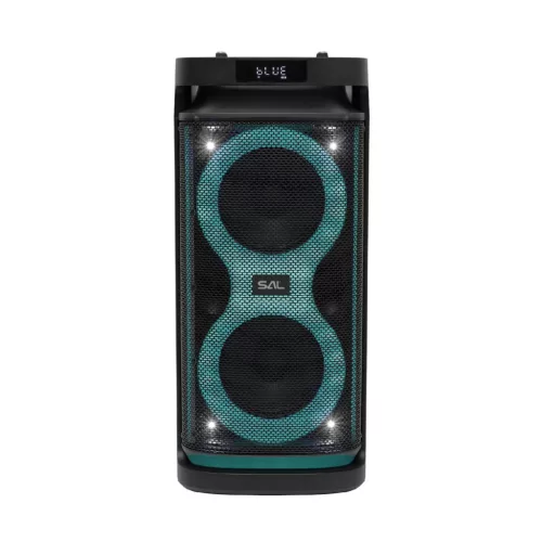 SAL PAR2100BT party hangdoboz, 80W, beépített akkumulátor és LED fénnyel, Bluetooth, AUX és mikrofon bemenetek, 2-utas, 3 hangszóró
