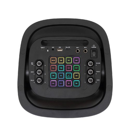 SAL PAR2100BT party hangdoboz, 80W, beépített akkumulátor és LED fénnyel, Bluetooth, AUX és mikrofon bemenetek, 2-utas, 3 hangszóró