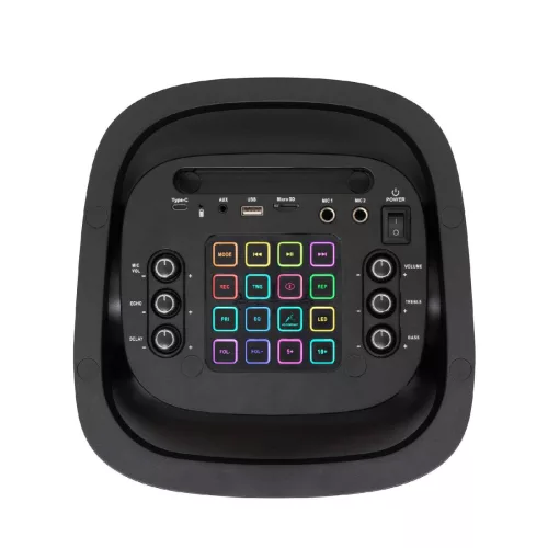 SAL PAR2100BT party hangdoboz, 80W, beépített akkumulátor és LED fénnyel, Bluetooth, AUX és mikrofon bemenetek, 2-utas, 3 hangszóró