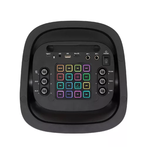 SAL PAR2100BT party hangdoboz, 80W, beépített akkumulátor és LED fénnyel, Bluetooth, AUX és mikrofon bemenetek, 2-utas, 3 hangszóró