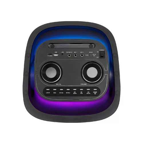 SAL PAR2400BT party hangdoboz, 160 Watt, beépített akkumulátor és LED fény, Bluetooth, USB/microSD zenelejátszás, gitár és mikrofon bemenetek, 2-utas, 3 hangszóró