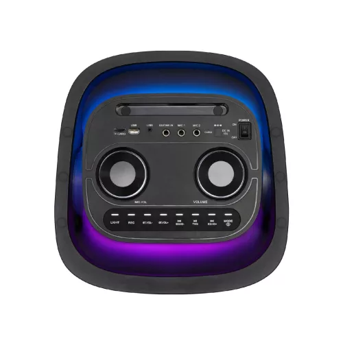 SAL PAR2400BT party hangdoboz, 160 Watt, beépített akkumulátor és LED fény, Bluetooth, USB/microSD zenelejátszás, gitár és mikrofon bemenetek, 2-utas, 3 hangszóró