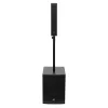 SAL PAS10W43S professzionális oszlopsugárzó hangrendszer, max. 800 W, 25cm mélysugárzó, 4x3” szélessávú satellit hangszóró, aktív zenekari hangdoboz, Bluetooth, fém állvány