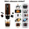 RoosCamp ROOSCOFFEE hordozható kávéfőző, max 20 bar, 7500 mAh akkumulátor, powerbank funkció, USB-C