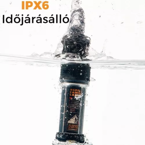 RoosCamp ROOSREPELT szúnyogriasztó, 5000mAh akkumulátor, vésztöltő, szúnyogriasztó, beépített lámpa, IPX6, 165g