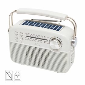   SAL RPR9 napelemes rádió multimédia lejátszóval, FM-AM-SW rádió, Bluetooth, USB és microSD csatlakozás, beépített akkumulátor