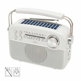   SAL RPR9 napelemes rádió multimédia lejátszóval, FM-AM-SW rádió, Bluetooth, USB és microSD csatlakozás, beépített akkumulátor