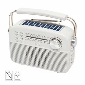   SAL RPR9 napelemes rádió multimédia lejátszóval, FM-AM-SW rádió, Bluetooth, USB és microSD csatlakozás, beépített akkumulátor