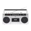 SAL RRTBRONX sztereó kazettás rádiós magnó, Bluetooth, USB, microSD, MP3, multi-felvétel és archiválás, 3-sávos rádió