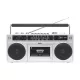 SAL RRTBRONX sztereó kazettás rádiós magnó, Bluetooth, USB, microSD, MP3, multi-felvétel és archiválás, 3-sávos rádió