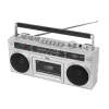 SAL RRTBRONX sztereó kazettás rádiós magnó, Bluetooth, USB, microSD, MP3, multi-felvétel és archiválás, 3-sávos rádió