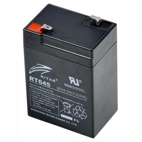   Ritar RT 645 ólomakkumulátor, 6V/4,5 Ah, 5 éves élettartam, zárt konstrukció