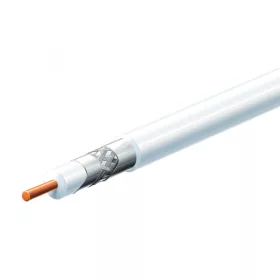   Home S 6TSP/WH koax kábel, 75 Ohm, PVC és PE szigetelés, réz bevonatú acél ér, alumínium + PET fólia 96 szál aluharisnya, 100m, fehér
