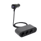 SAL SAU80W autós feszültségelosztó és USB töltő, 3.4A USB töltő, max.80Watt, fém burkolat, Voltmérő, autó-akkumulátor állapotának ellenőrzése, 12/24V járművekhez