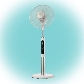   Home SFR 40 3D álló ventilátor, 60 W, 3 fokozat, 40 cm-es lapátátmérő, 3D-s oszcillálás, távirányító, átlátszó lapát, LED kijelző, fehér