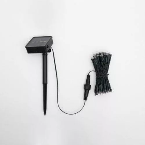 Home SLC100WW szolár fényfüzér, 100db melegfehér LED, 7m hosszúság, zöld vezeték, kültéri kivitel