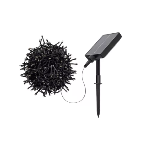 HOME SLC240WW napelemes fényfüzér, 240db melegfehér LED, 6 méter, 8 program, kül- és beltéri kivitel