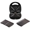 HAUSER STI-622 szendvicssütő, max. 760 W, 3 az 1-ben, tapadásmentes bevonat, inox burkolat