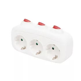   Home TPF 3K földelt hálózati T" elosztó, 3 db földelt aljzat, 3 kapcsoló"