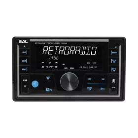   SAL VB5500 SMART autórádió, 4x50W, 2xDIN, FM RDS, USB-microSD, MP3 lejátszó, dupla USB aljzat, telefontöltő, kiválasztható RGB gomb világítás, telefonról is vezérelhető okos autórádió