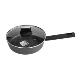   Zilan ZLN0874 Spotty Chef magasfalú serpenyő fedővel, 24 cm, 2,4 literes, tapadásmentes bevonat