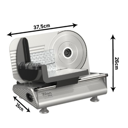 Zilan ZLN3376 szeletelőgép, 150 W, 190 mm-es forgókés, állítható szeletelési vastagság, biztonságos kivitel