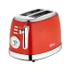 Zilan ZLN7040 retró kenyérpirító, 850 W, 6 fokozat, 2 szeletes, STOP funkció, piros