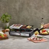 Zilan ZLN8863 raclette grill, 1500 W, 2 az 1-ben, alumínium sütőlap, tapadásmentes bevonat, hőfokszabályozó, kiegészítők