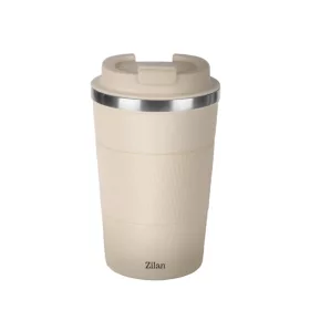   Zilan ZLN9877 pohár termosz, 380 ml űrtartalom, rozsdamentes acél belső, dupla falú, krémszínű