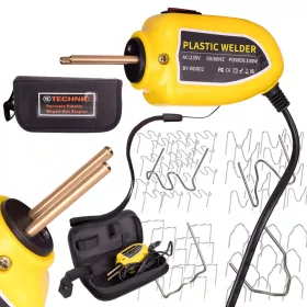   Erőteljes műanyag javító eszköz, (100 watt) -műanyaghegesztő és 200 db kapocs TC Technic BY-BD002