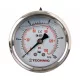 TC Technic glicerines nyomásmérő óra/manométer, 63mm, 1/4" hátsó csatlakozás, 0-10 Bar