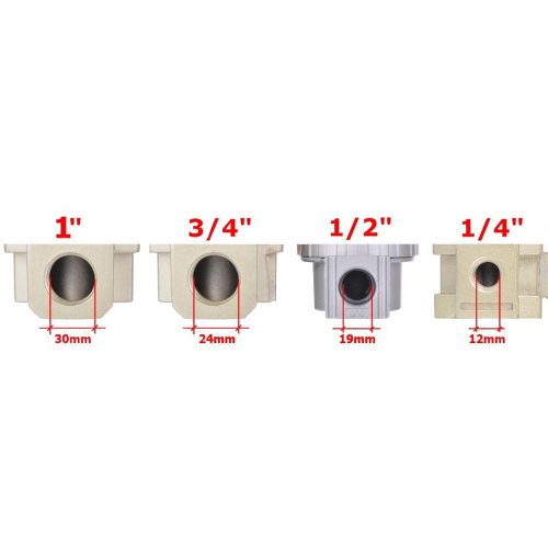Komplett levegő előkészítő blokk - szűrő, vízleválasztó, olajozó 1/2" Technic yYQFC4010-04  40 mikron