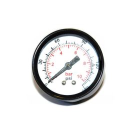   Manométer, nyomásmérő óra 0-10 bar 1/4" hátsó csatlakozással fém ház 50mm átmérő