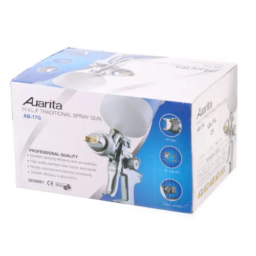 Szórópisztoly Auarita AB-17G HVLP 1,7 mm (szóró gittekhez is kiváló)
