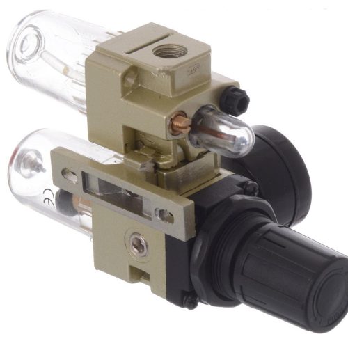 Levegő előkészítő egység - légszűrő, reduktor, automatikus olajozó 1/4" Technic AC2010-02