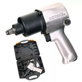   Heavy Duty pneumatikus ütvecsavarozó, csavarkulcs készlet kofferbenrt 1/2" Rotake RT-5268k (700 Nm)