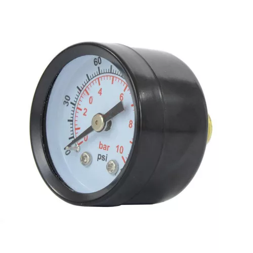 TC Technic Y40-1 fémházas pneumatikus manométer (nyomásmérő, 40 mm, 1/8" menet, 0-10 bar)