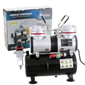   Nagynyomású kétdugattús airbrush kompresszor 40 l/perc TC Technic AS-196
