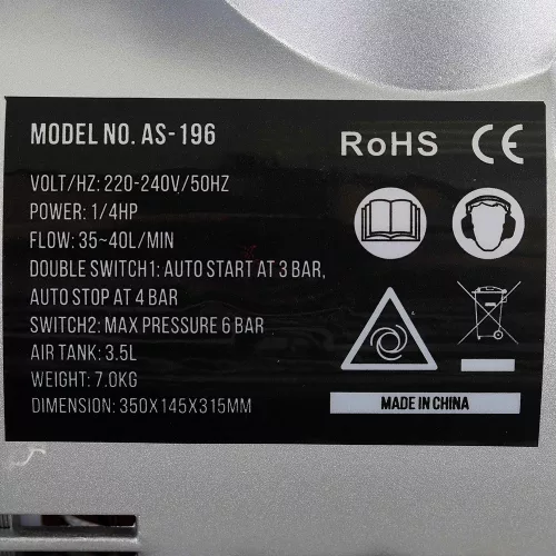 Nagynyomású kétdugattús airbrush kompresszor 40 l/perc TC Technic AS-196